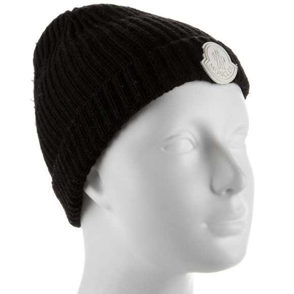 MONCLER Wool Logo Beanie - Picture 1 of 2